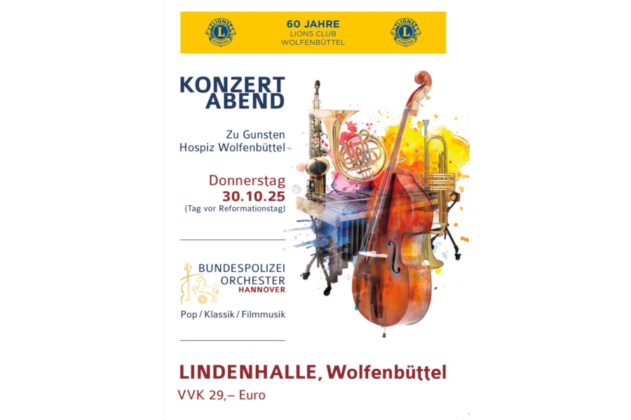 Plakat 60 Jahr Feier des Lions Club Wolfenbüttel am 30.10.2025